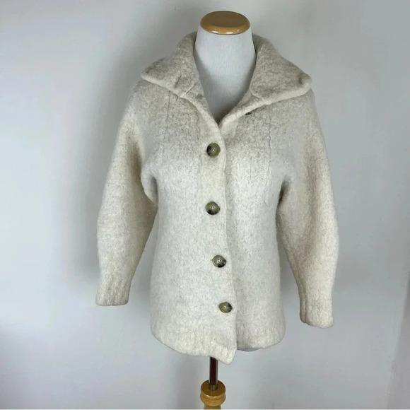 Artizia Wilfred Oversized Alpaca Cardigan Sweater Cream Size XXS - Picture 3 of 8